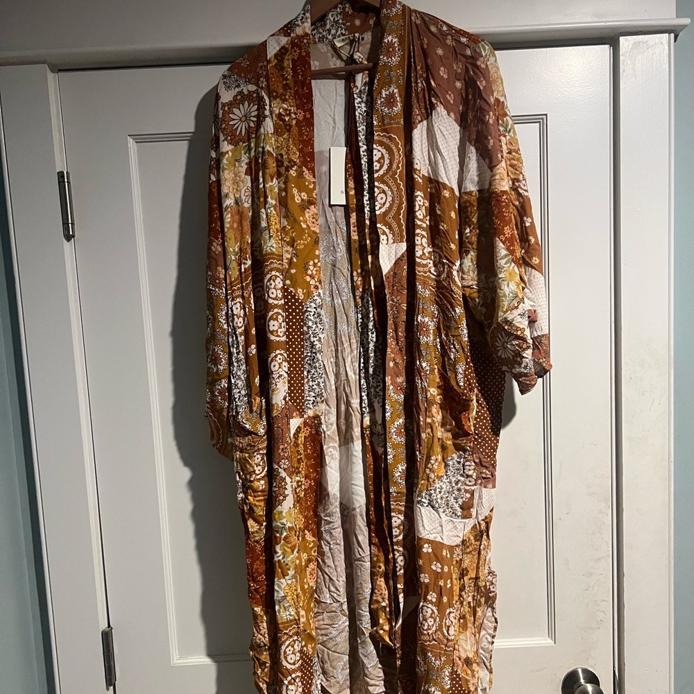 SPELL x REVOLVE Cha Cha Maxi Robe in Rust/Brown Sugar M/L - NWT - Picture 9 of 14